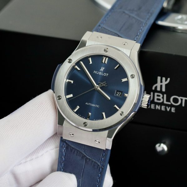 Hublot Classic Fusion Titanium Replica Watches Blue Dial JJF Factory 2024 (7)