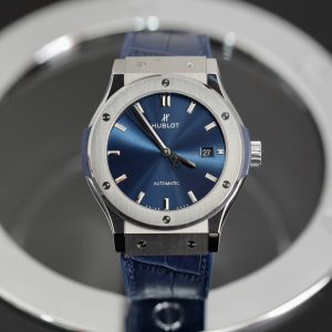 Hublot Classic Fusion Titanium Replica Watches Blue Dial JJF Factory 2024 (7)