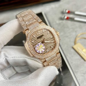 Patek Philippe Nautilus 7118 Diamonds Rose Replica Watches GRF (9)