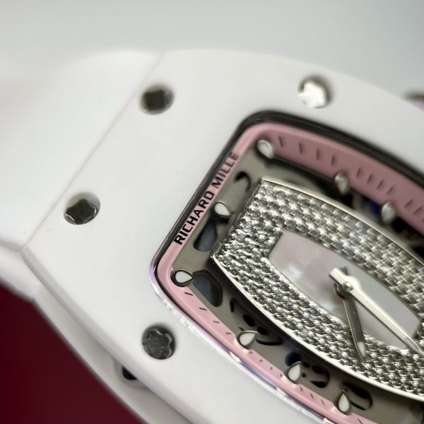 Richard Mille RM007 Replica Watches Ceramic White Women's 36mm (8)