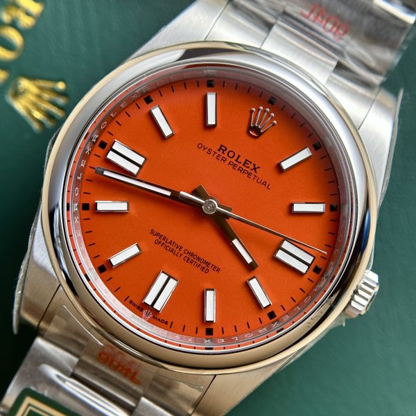 Rolex Oyster Perpetual 124300 Replica Watch Red Dial King Factory 41mm (1)