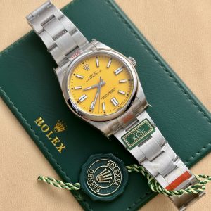 Rolex Oyster Perpetual 124300 Replica Watch Yellow Dial King Factory 41mm (2)