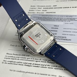 Cartier Santos Replica Watches Blue Rubber Strap BV Factory (9)