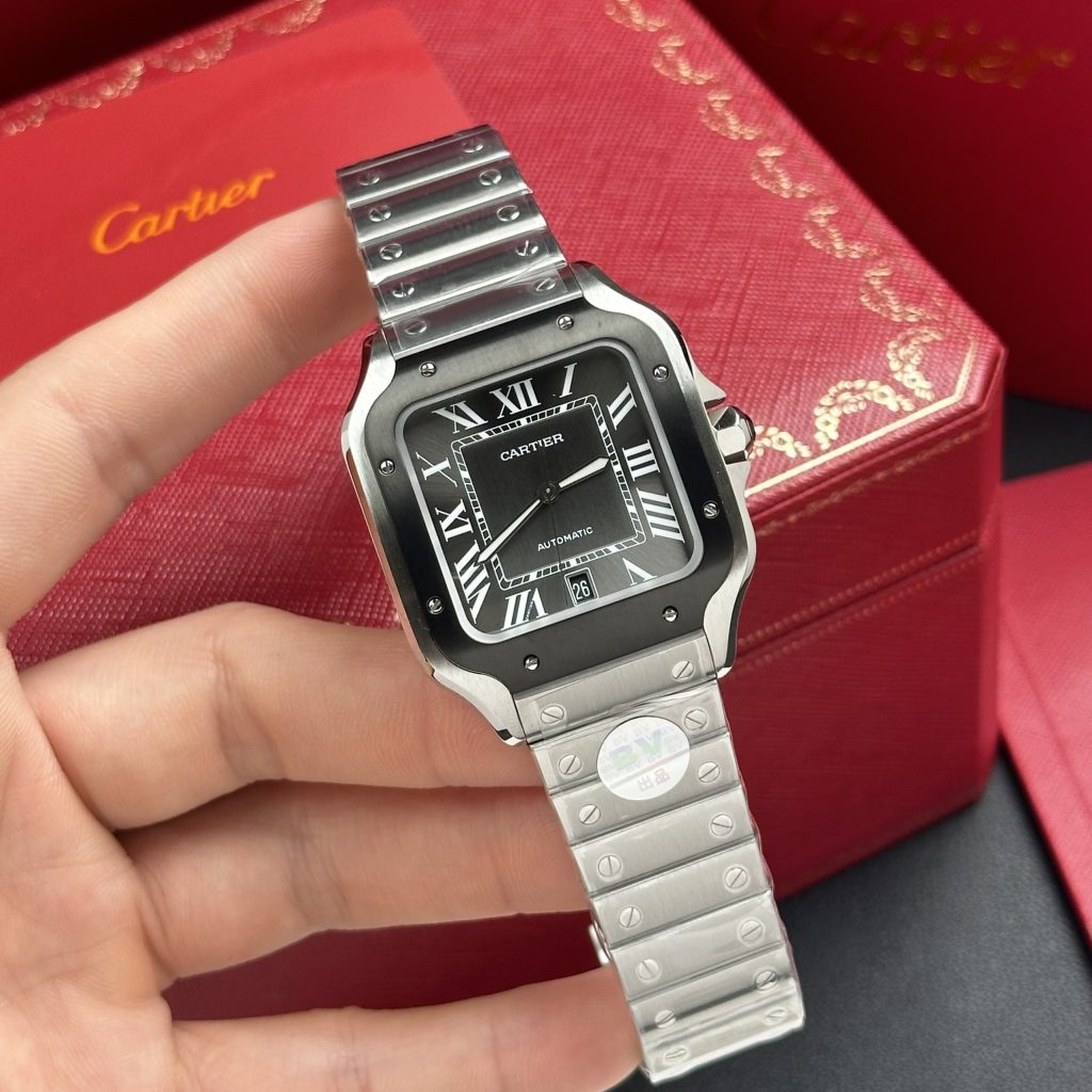 Cartier Santos WSSA0037 Replica Watches Gray Dial BV Factory 39 (1)