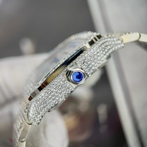 Cartier Santos de Cartier Diamonds Swarovski Replica Watches (1)