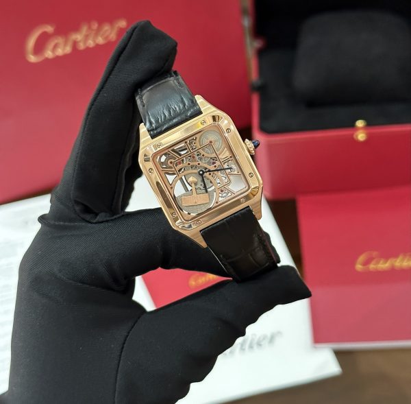 Cartier Santos de Cartier Replica Watches Rose Gold (3)
