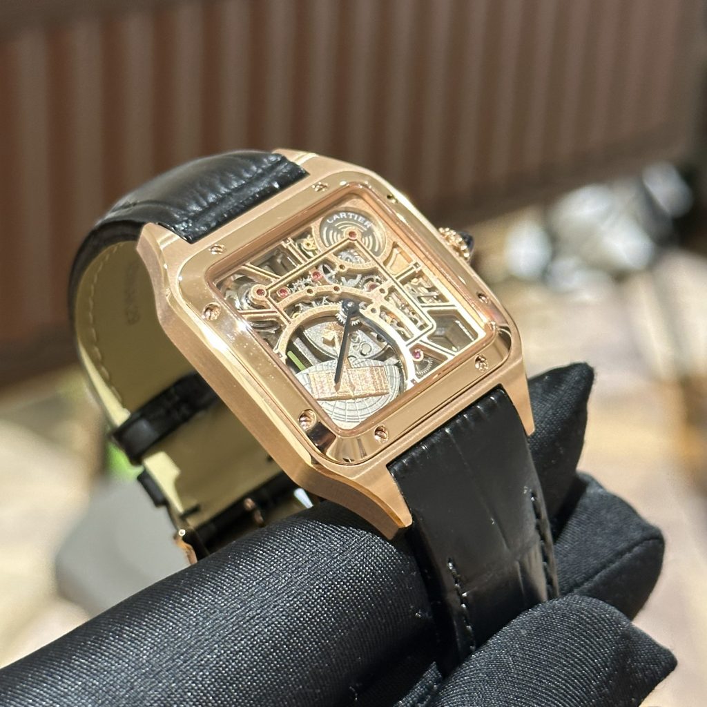 Cartier Santos de Cartier Replica Watches Rose Gold (2)