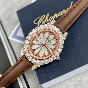 Chopard Heure Du 18k Rosegold Wrapped Custom Diamonds Moissanite 34mm (1)