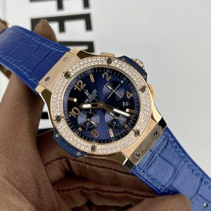 Hublot Big Bang Chronograph King Gold Blue Replica Watches 44mm (1)