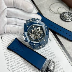Hublot Big Bang Sang Bleu Blue Ceramic Replica Watches BBF 45mm (1)