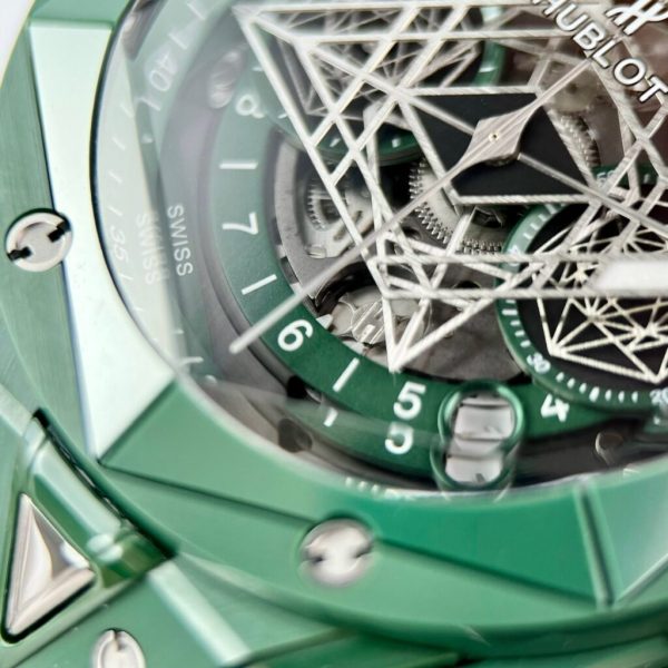 Hublot Big Bang Sang Bleu II Green Ceramic Replica Watches BBF (10)