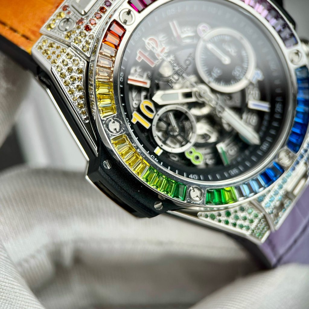 Hublot Big Bang Unico Rainbow Titanium Replica Watches BBF 42mm (5)