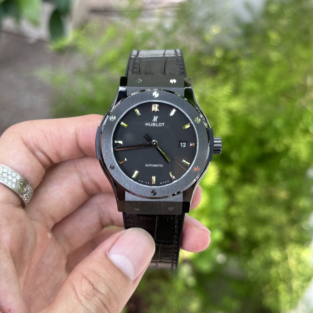Hublot Classic Fusion Ceramic Replica Watches Leather Black JJZ 42mm (1)