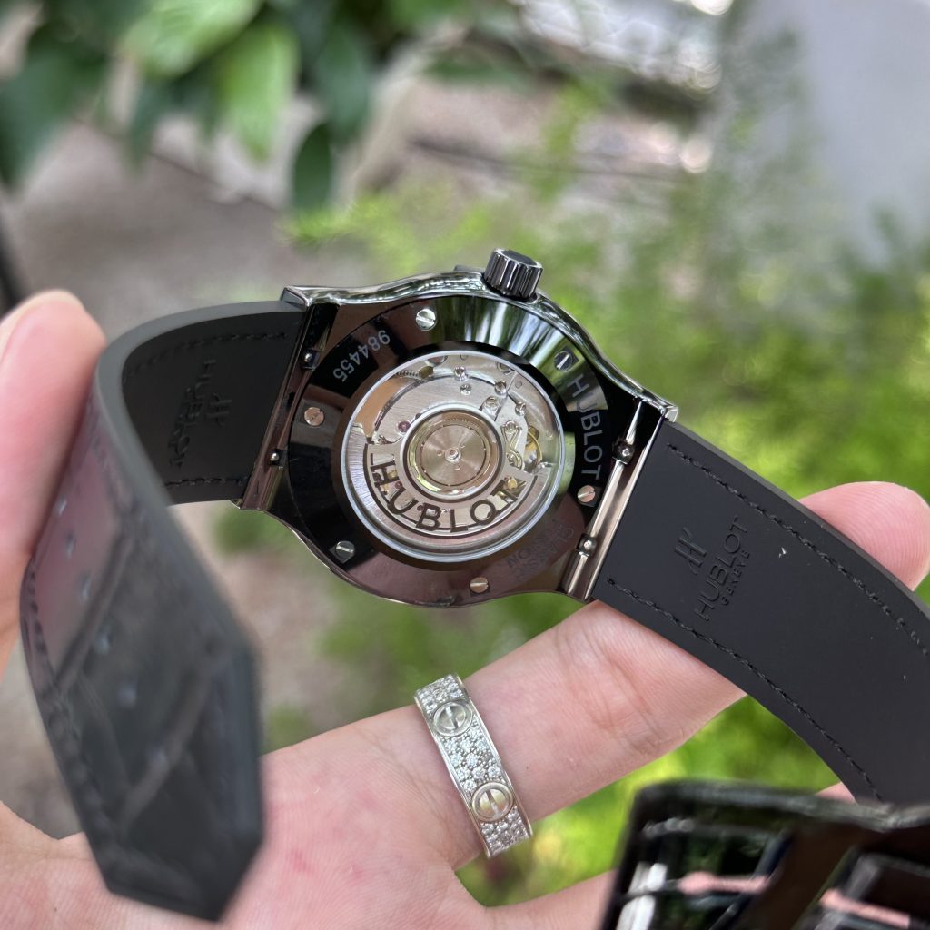 Hublot Classic Fusion Ceramic Replica Watches Leather Black JJZ 42mm (1)