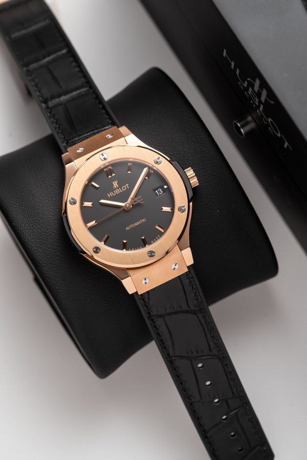 Hublot Classic Fusion King Gold Black Replica Watches JJF Factory (1)