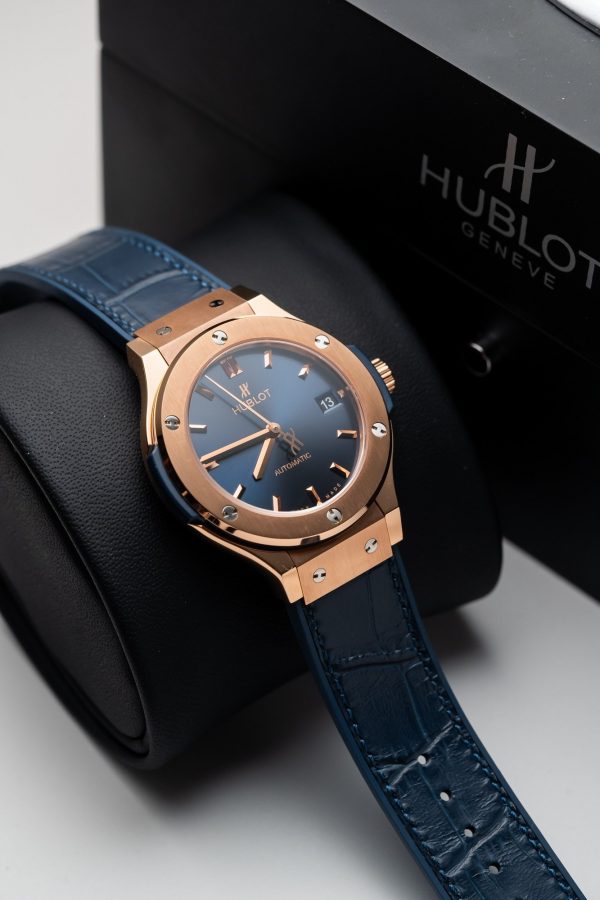Hublot Classic Fusion King Gold Blue Replica Watches JJF Factory (1)