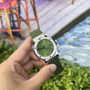 Hublot Classic Fusion Titanium Green Dial Replica Watches JJ+ 42mm (2)
