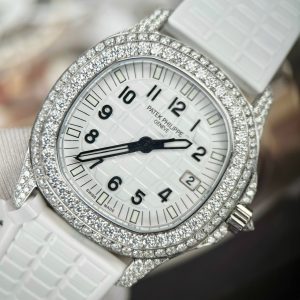 Patek Philippe Aquanaut 5069G Custom Moissanite Diamonds Replica Watch (1)