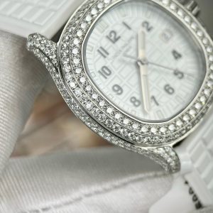 Patek Philippe Aquanaut 5069G Custom Moissanite Diamonds Replica Watch (1)