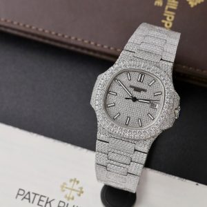 Patek Philippe Nautilus 5719 Full Diamonds Swarovski Best Replica 40mm (8)