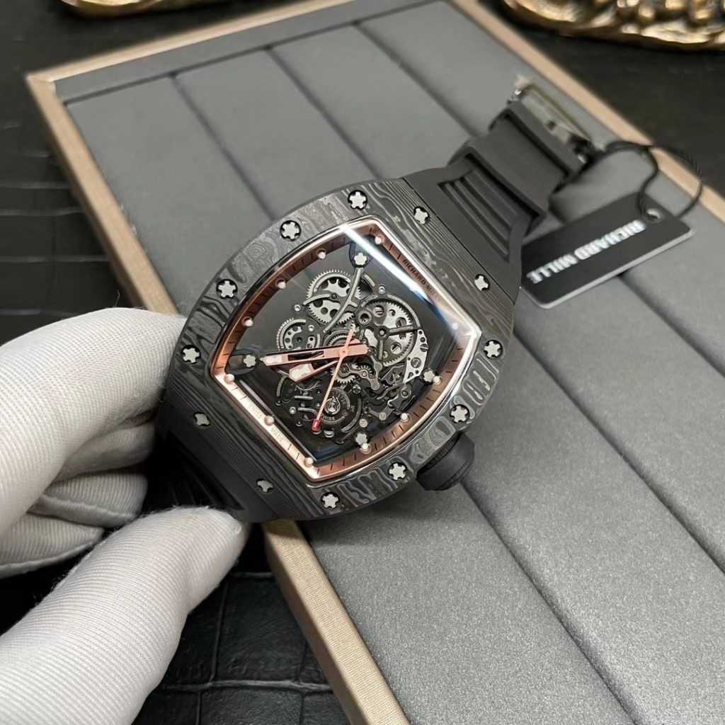 Richard Mille RM055 Skeleton Carbon Fiber Replica Watches Black BBR 45mm (3)