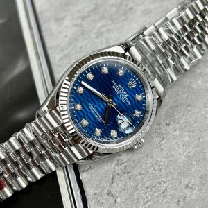 Rolex DateJust 126234 Bright Blue Diamond-Set Ruched Dial VS Factory 36mm (1)