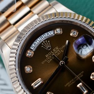 Rolex Day-Date 18K Rose Gold Wrapped Chocolate Dial GM V3 (6)