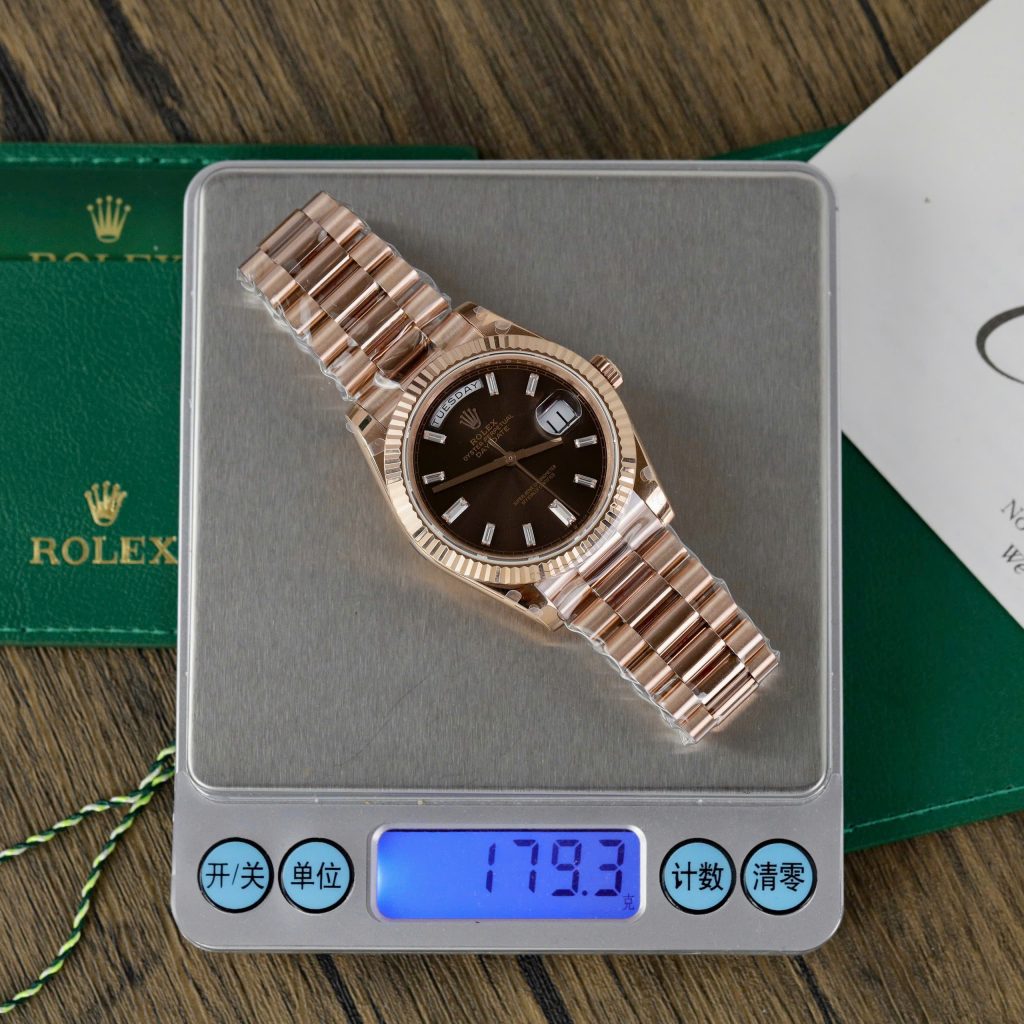 Rolex Day-Date 228235 Chocolate Dial Set-Diamonds 179Grams GM Factory (2)