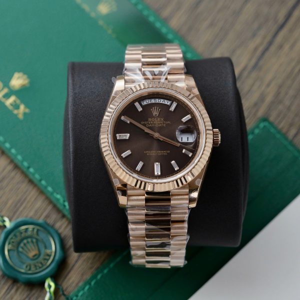 Rolex Day-Date 228235 Chocolate Dial Set-Diamonds 179Grams GM Factory (2)