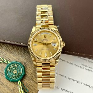 Rolex Day-Date 228238 Replica Watches Yellow Champagne GM Factory (3)