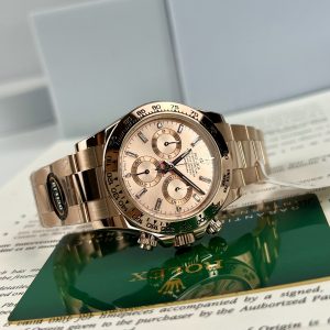 Rolex Daytona 116505 Replica Watches 18K Gold Wrapped Pink Dial 40mm (1)