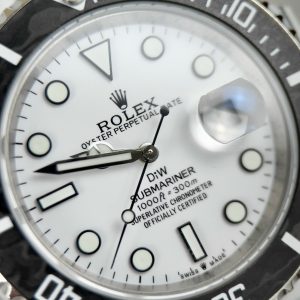 Rolex Submariner DIW Replica Watches Carbon White Dial 40mm (2)