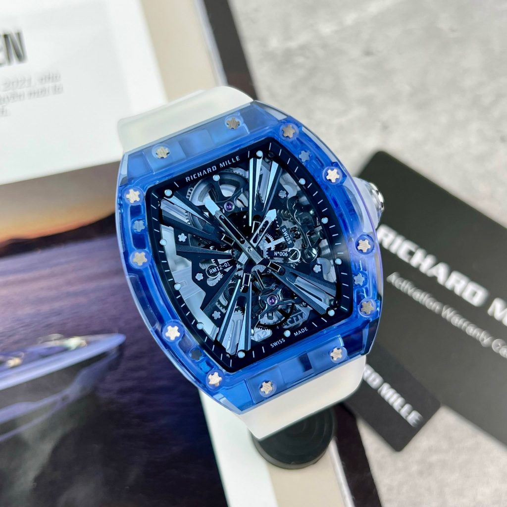 Richard Mille RM12-01 Sapphire Blue Tourbillon Replica Watches Best Quality (1)