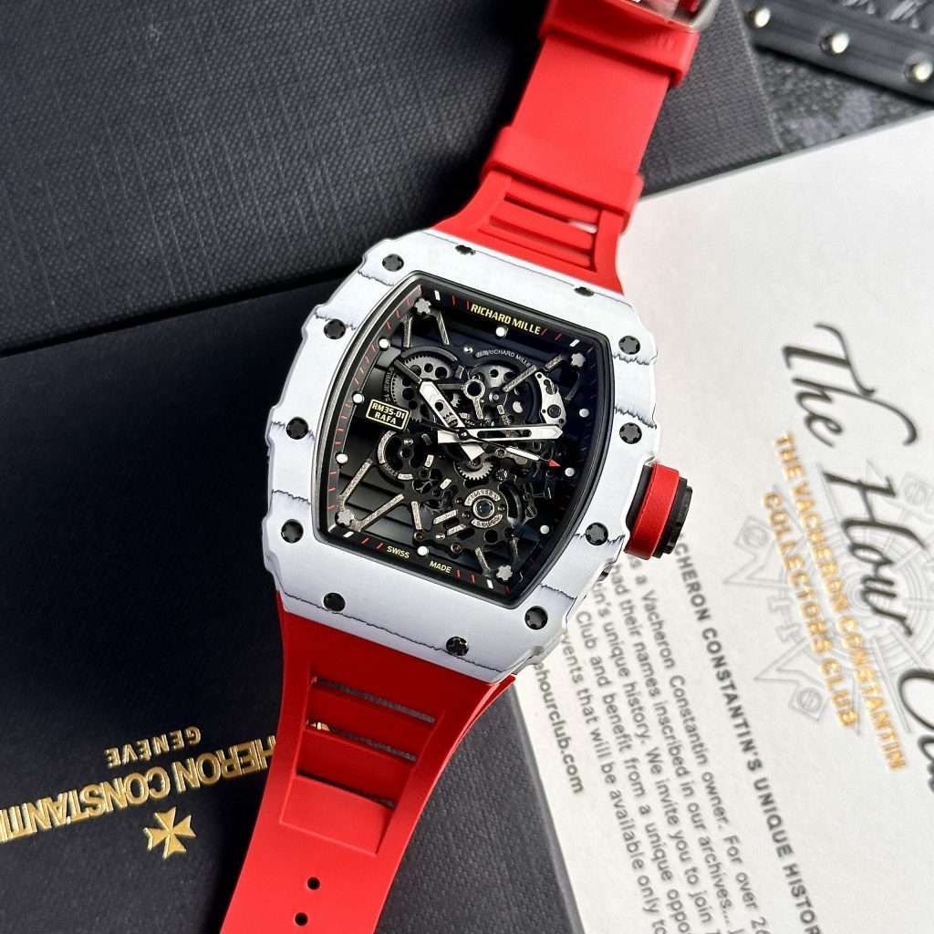 Richard Mille RM35-01 Rafael Nadal White Carbon Replica Watches BBR 44mm (2)