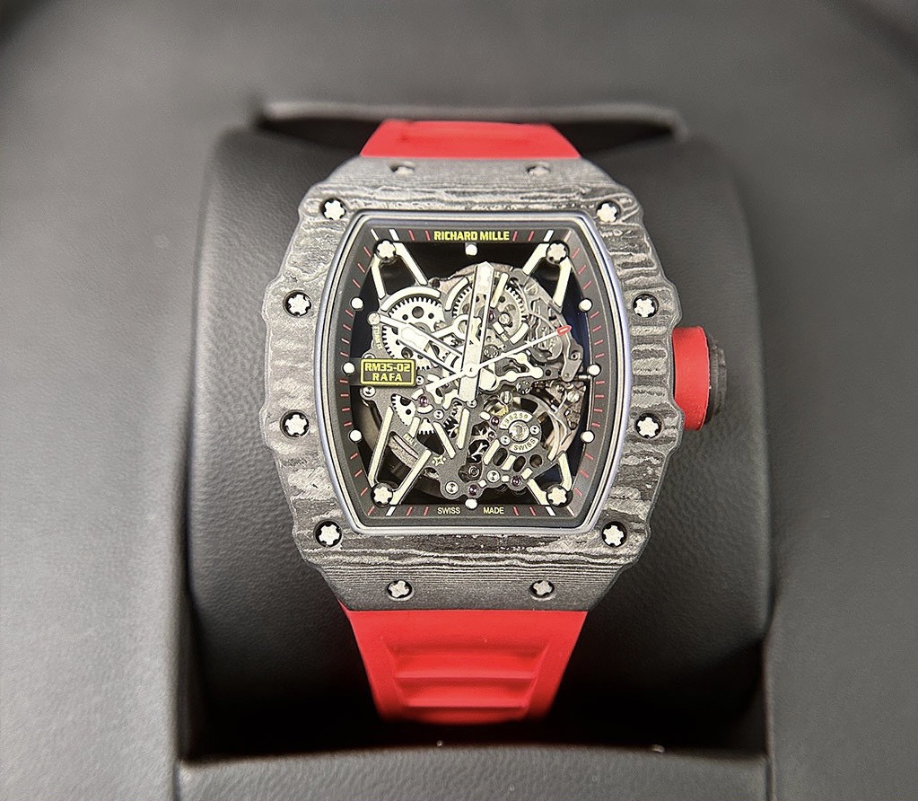 Richard Mille RM35-02 Replica Watches Best Quality Red Rubber 44mm (1)