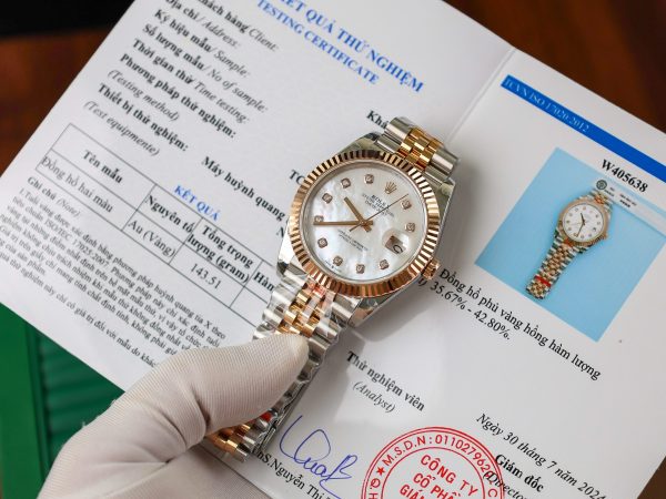 Rolex DateJust 126331 Mother Of Peal Dial Moissanite Gold Wrapped 41mm (3)