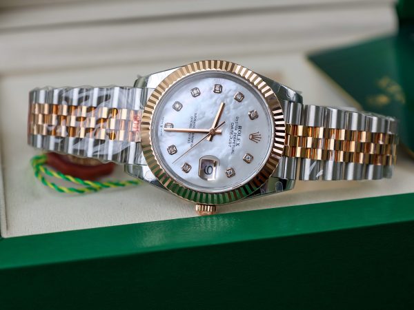 Rolex DateJust 126331 Mother Of Peal Dial Moissanite Gold Wrapped 41mm (3)