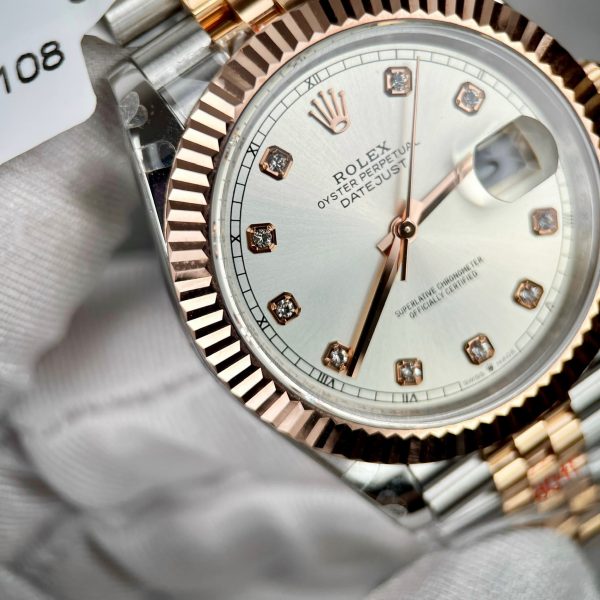 Rolex DateJust 18K Rose Gold Wrapped Replica Watches GM Factory (2)