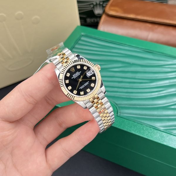 Rolex DateJust Gold Wrapped Black Dial GM Factory 31mm (1)