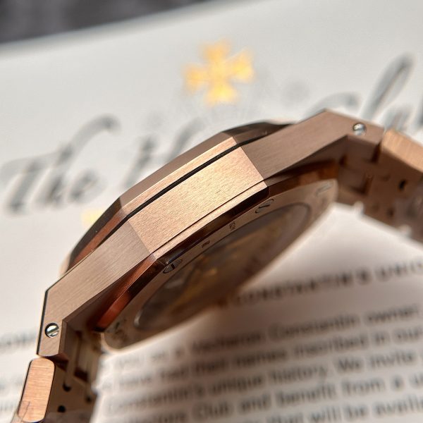 Audemars Piguet Replica Watches Royal Oak 15450 Rose Gold IP Factory 37mm (1)