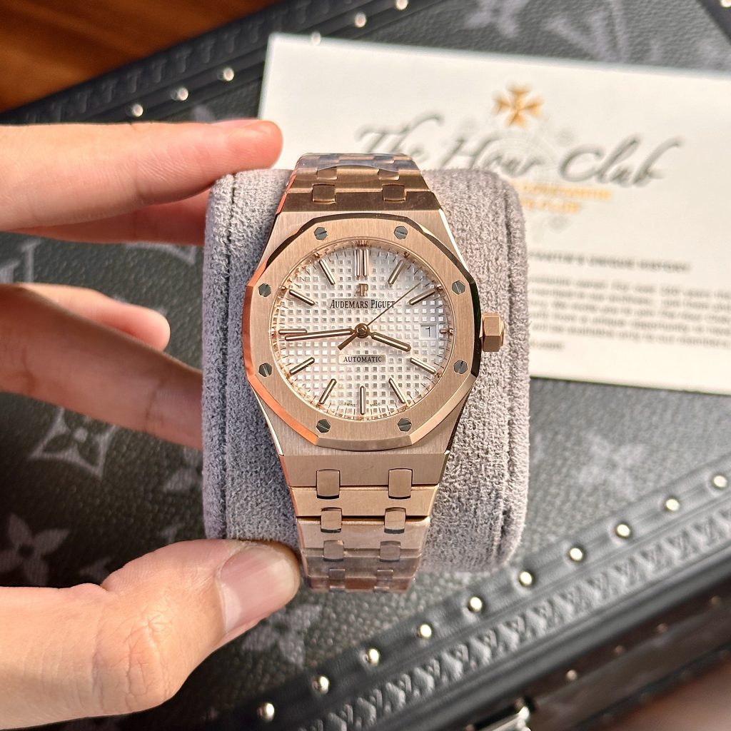 Audemars Piguet Replica Watches Royal Oak 15450 Rose Gold IP Factory 37mm (1)
