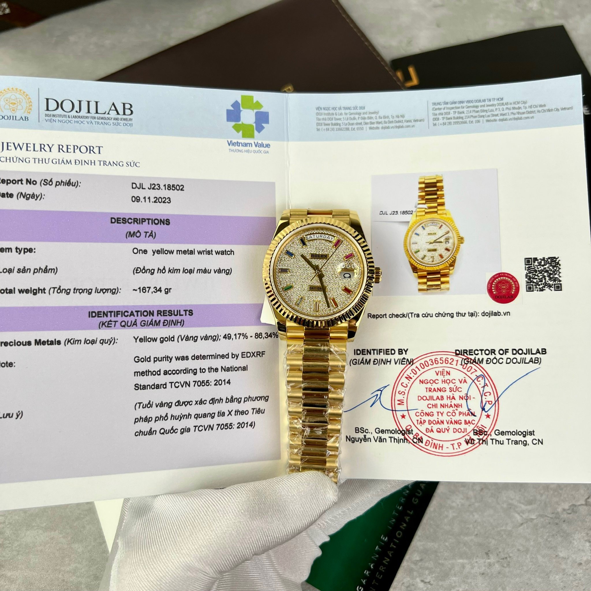 Rolex Day-Date 18K Gold Wrapped Custom Moissanite Diamonds GM V2 (1)