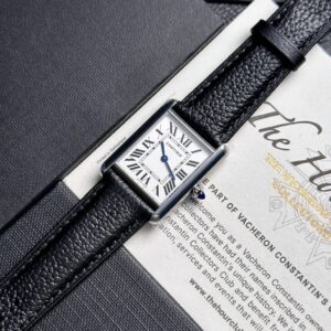 Cartier Tank Solo Replica Watches AF Factory Black Leather Strap (1)