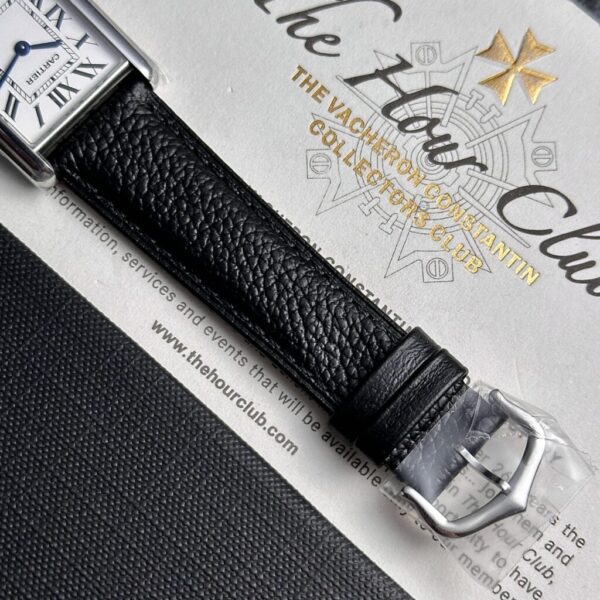 Cartier Tank Solo Replica Watches AF Factory Black Leather Strap (1)
