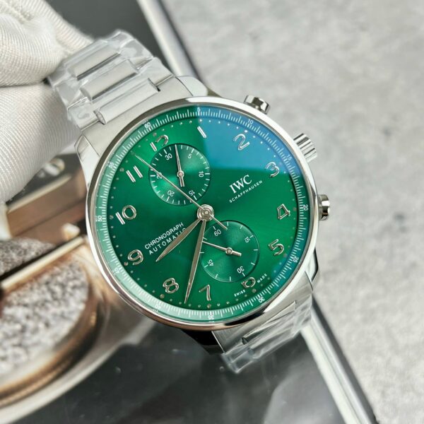 IWC Schaffhausen Portugieser Green Dial Replica Watches (1)