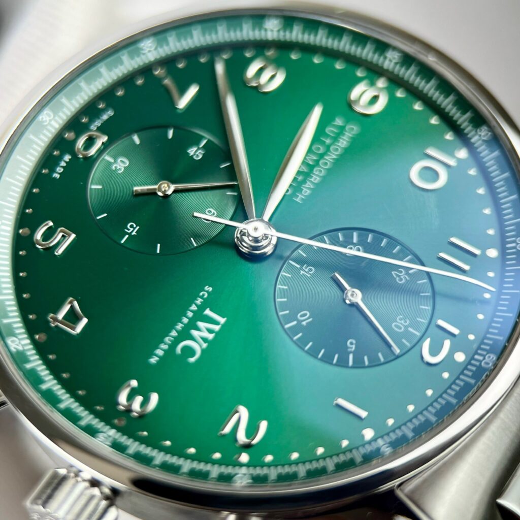 IWC Schaffhausen Portugieser Green Dial Replica Watches (1)