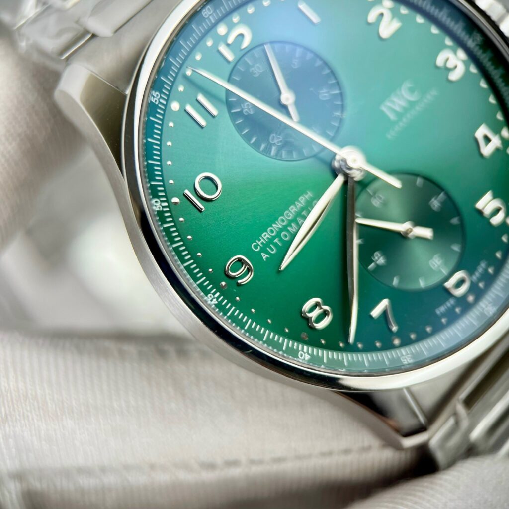IWC Schaffhausen Portugieser Green Dial Replica Watches (1)