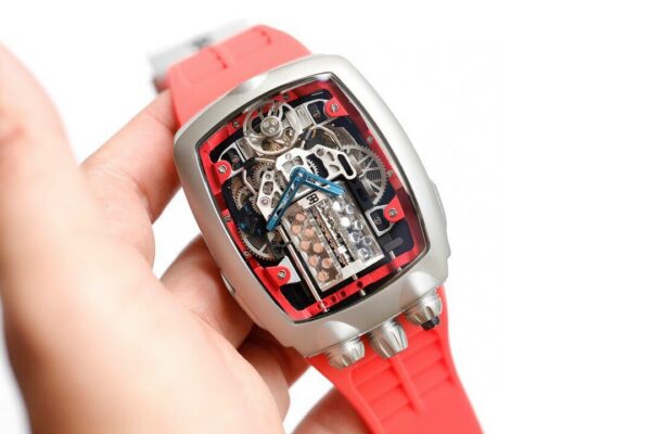 Jacob & Co Bugatti Chiron Replica Watch Red Color 44mm (1)