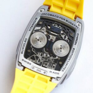 Jacob & Co Bugatti Chiron Replica Watches Yellow Color 44mm (1)