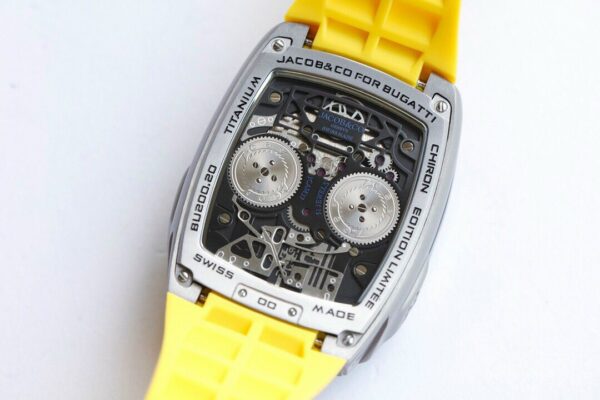 Jacob & Co Bugatti Chiron Replica Watches Yellow Color 44mm (1)